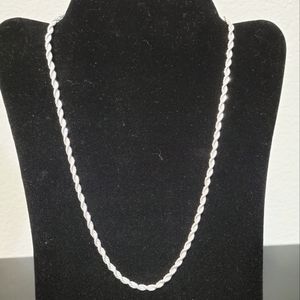 20in s925 silver plated Rope Chain